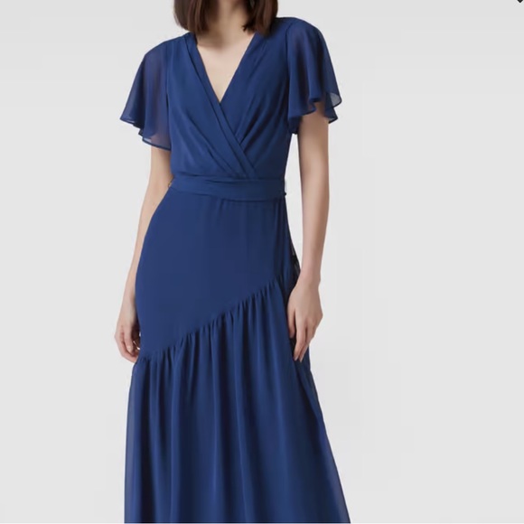 Lauren Ralph Lauren Crinkled Georgette Gown - Picture 4 of 15